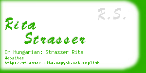 rita strasser business card